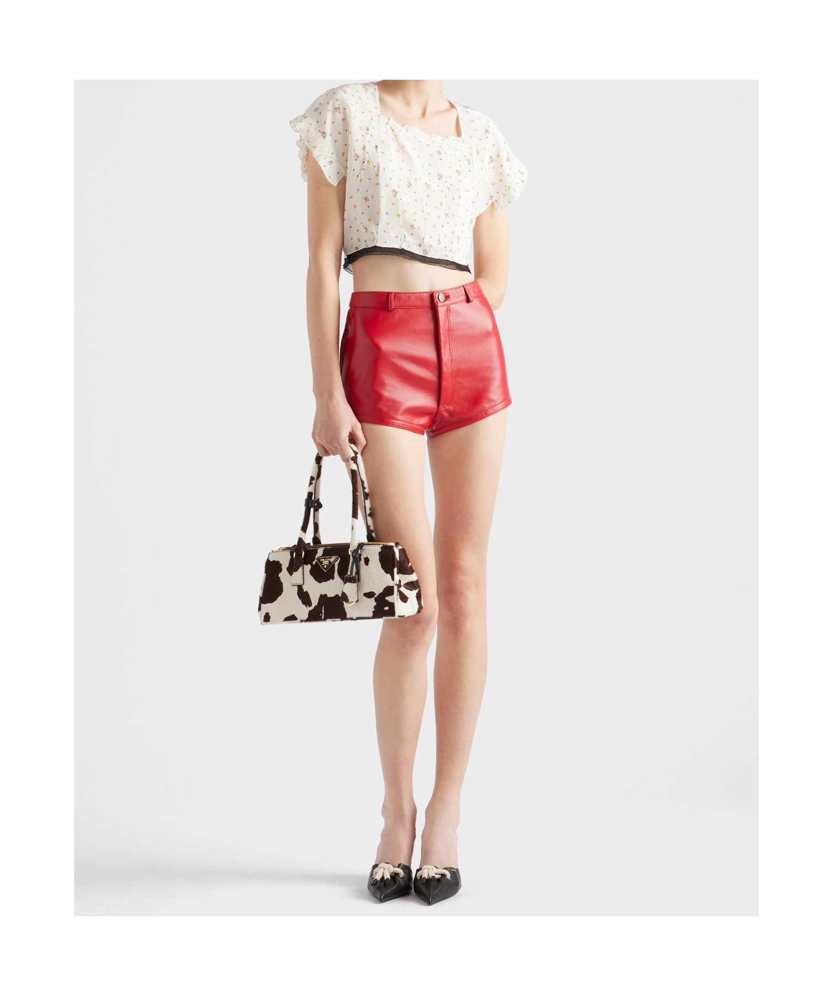 Prada Nappa Leather Culottes