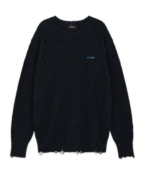 We11 Done Round Neck Sweater In Black