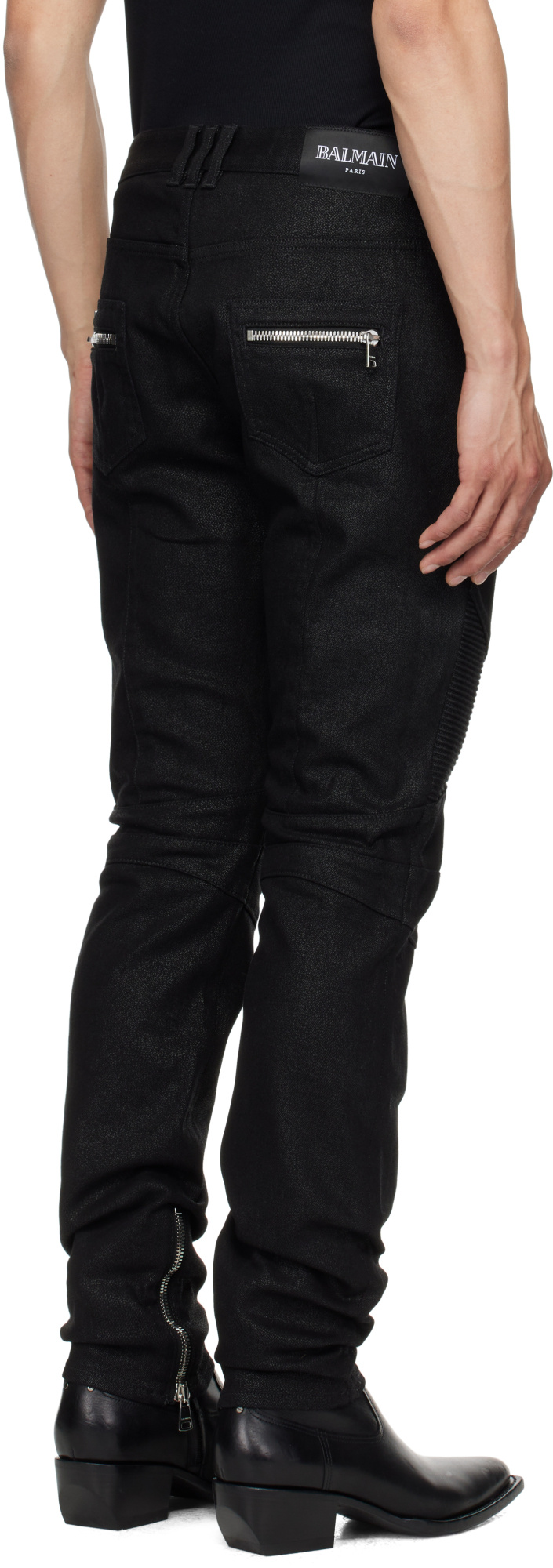 Balmain Cotton Slim-fit Jeans In Black