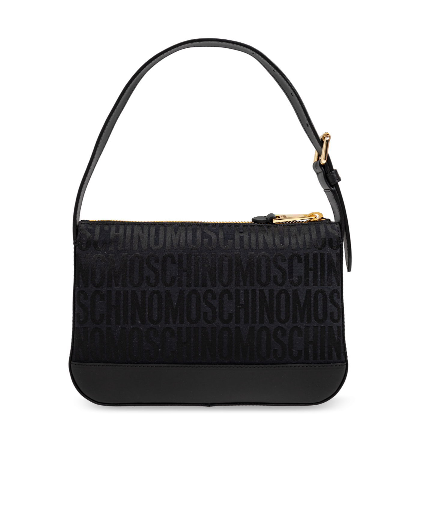 Moschino Monogrammed Shoulder Bag In Black