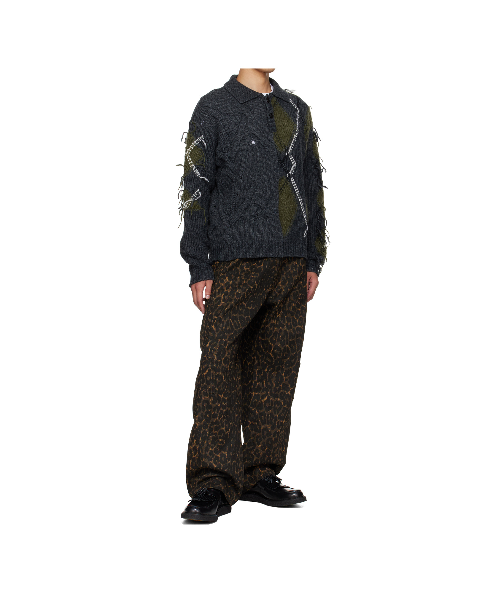 Andersson Bell Argyle Fisherman Sweater In Green