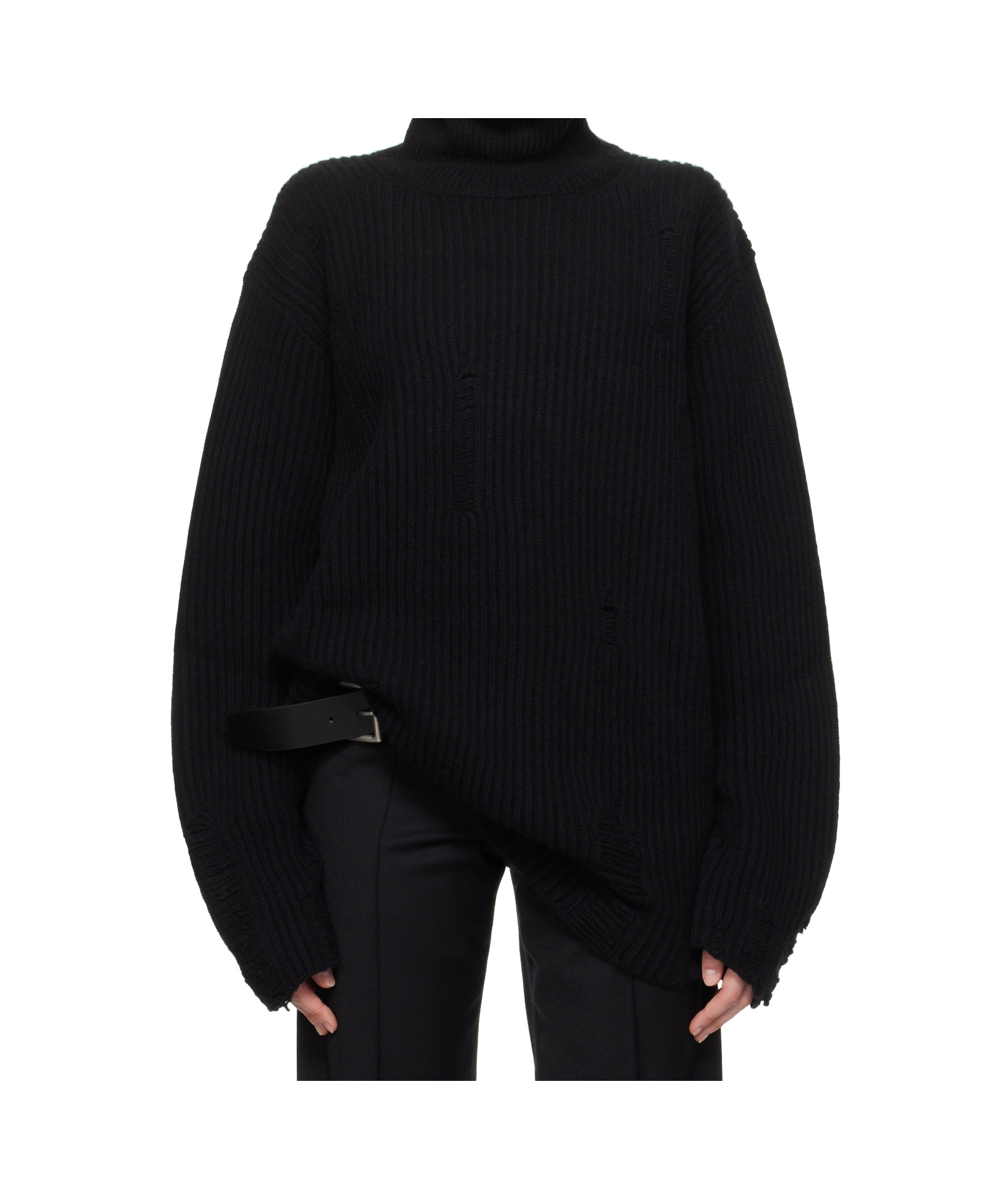 Ann Demeulemeester Turtleneck Sweater In Black
