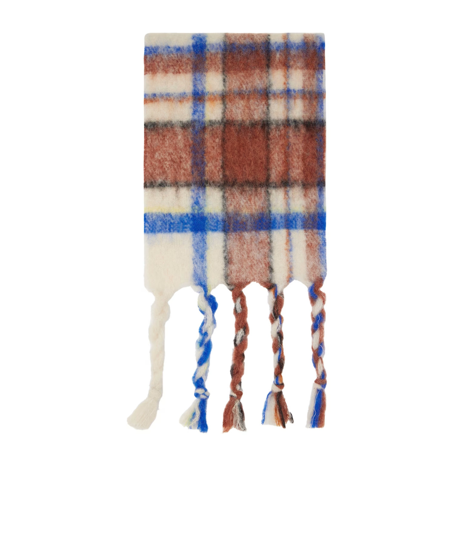 Ader Error Checked Knitted Scarf In Multicolor