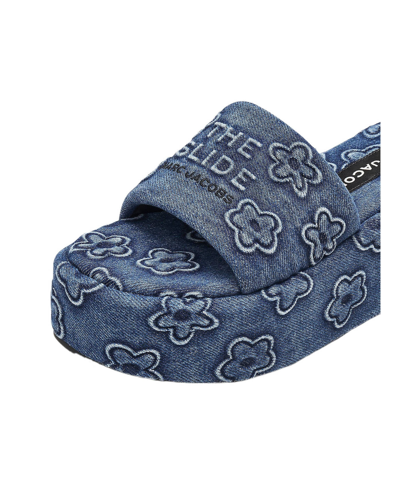 MARC JACOBS THE DAISY DENIM PLATFORM SANDALS