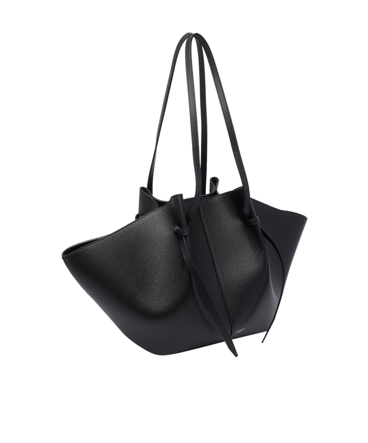 Yuzefi Large Mochi Pebble-grain Shoulder Bag In Black