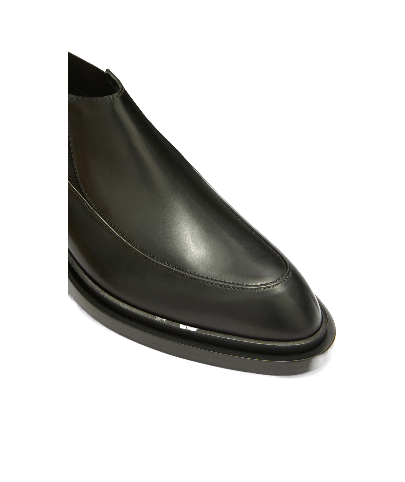 Jil Sander Leather Ankle Boots In Black
