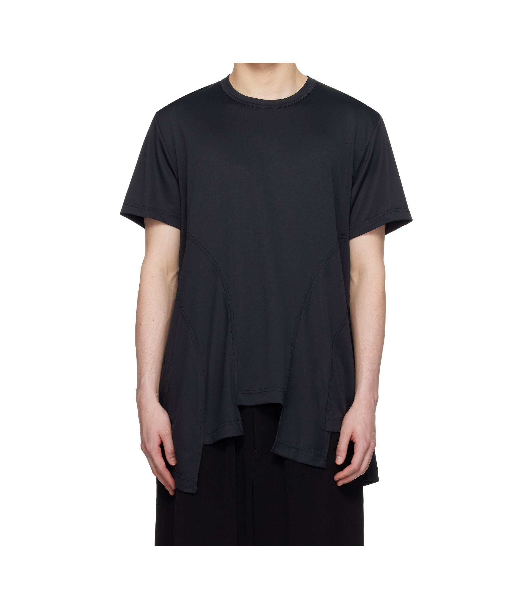 Comme Des Garçons Black Polyester Back Honeycomb T-shirt