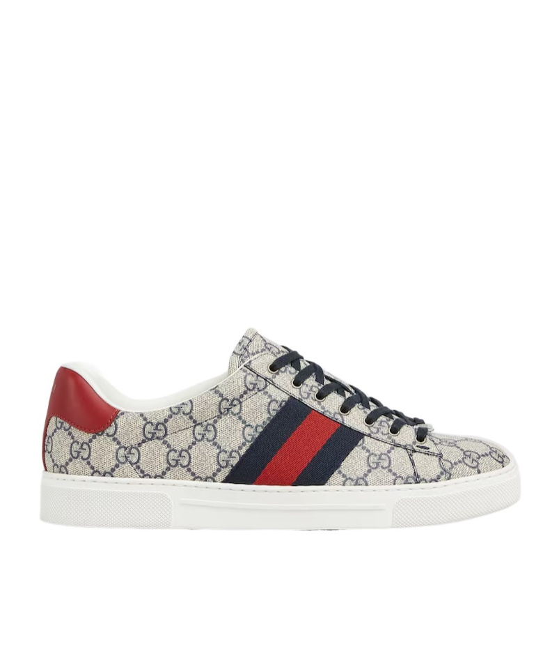 Gucci Ace Sneakers With Web In White