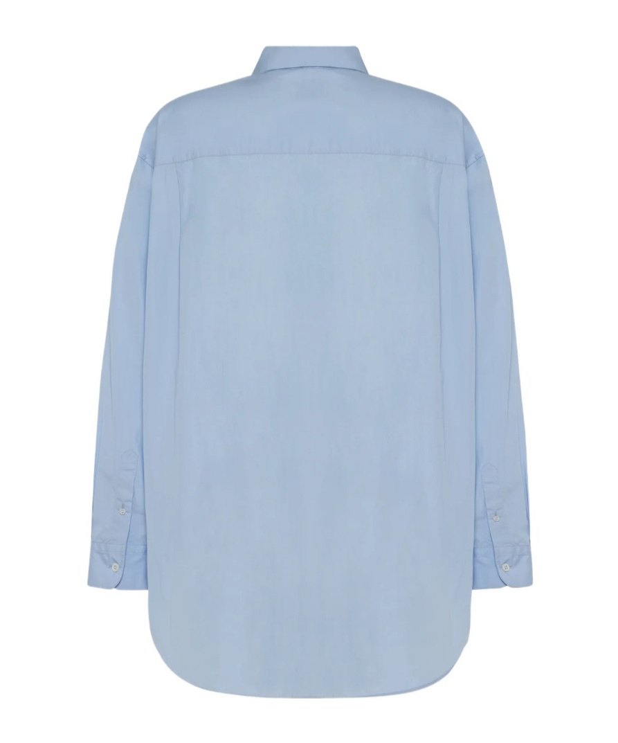 The Row Lukre Long-sleeved Shirt In Blue