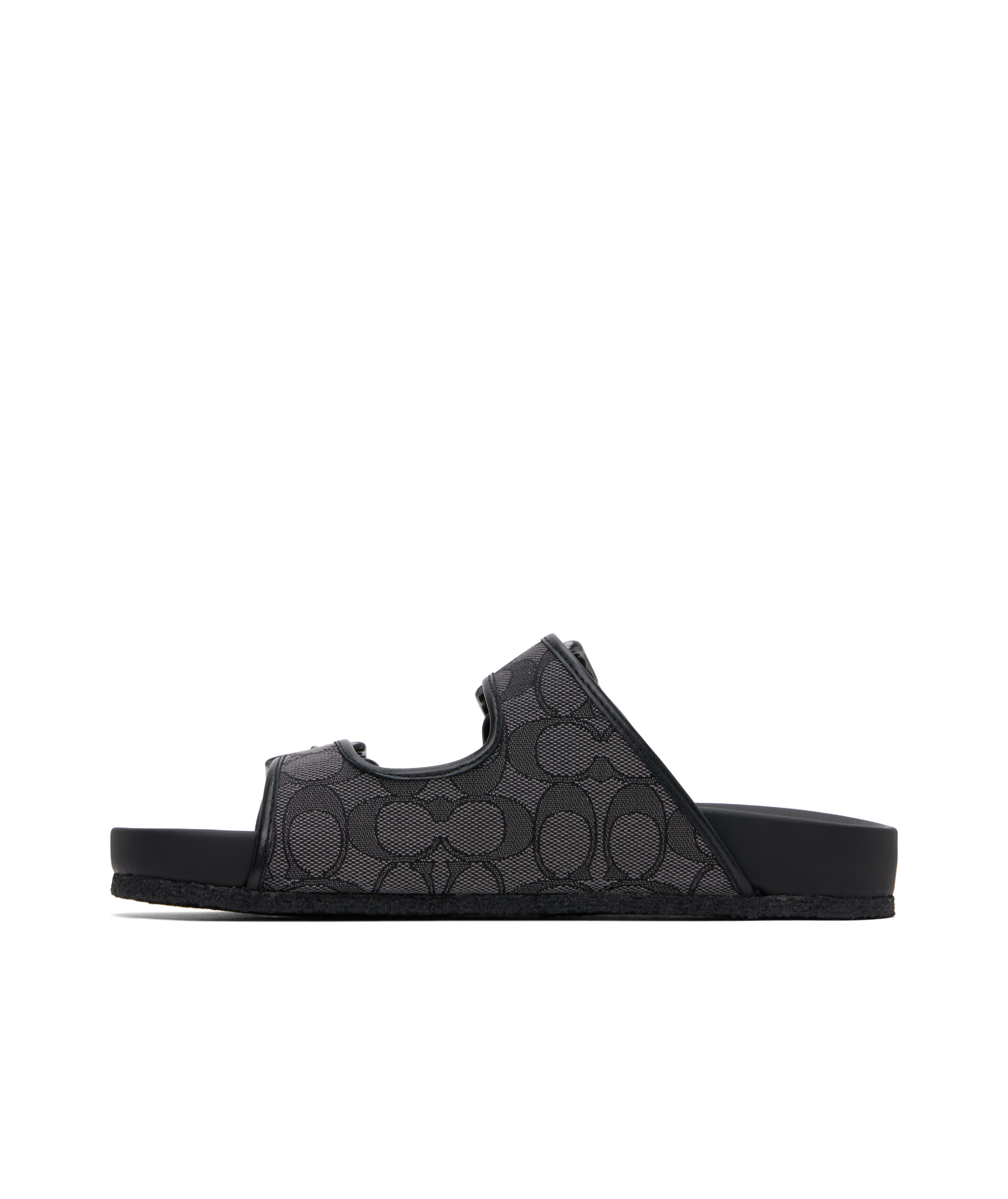 Coach Buckle Strap Sandals In Black