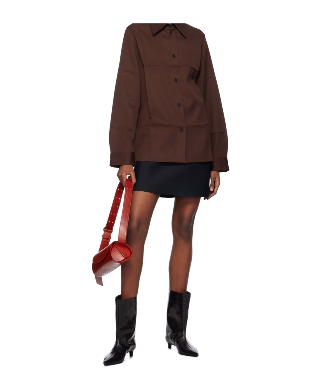Jil Sander Black Leather Ankle Boots In Black