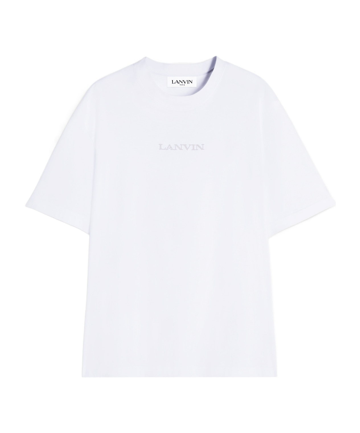 Lanvin Logo Embroidered Crewneck T-shirt In White