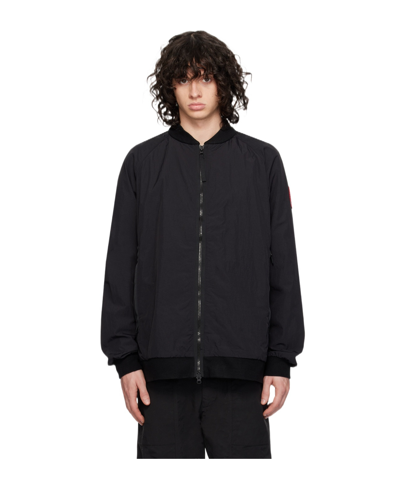 Canada Goose Fabe Zipper Casual Jacket In Black