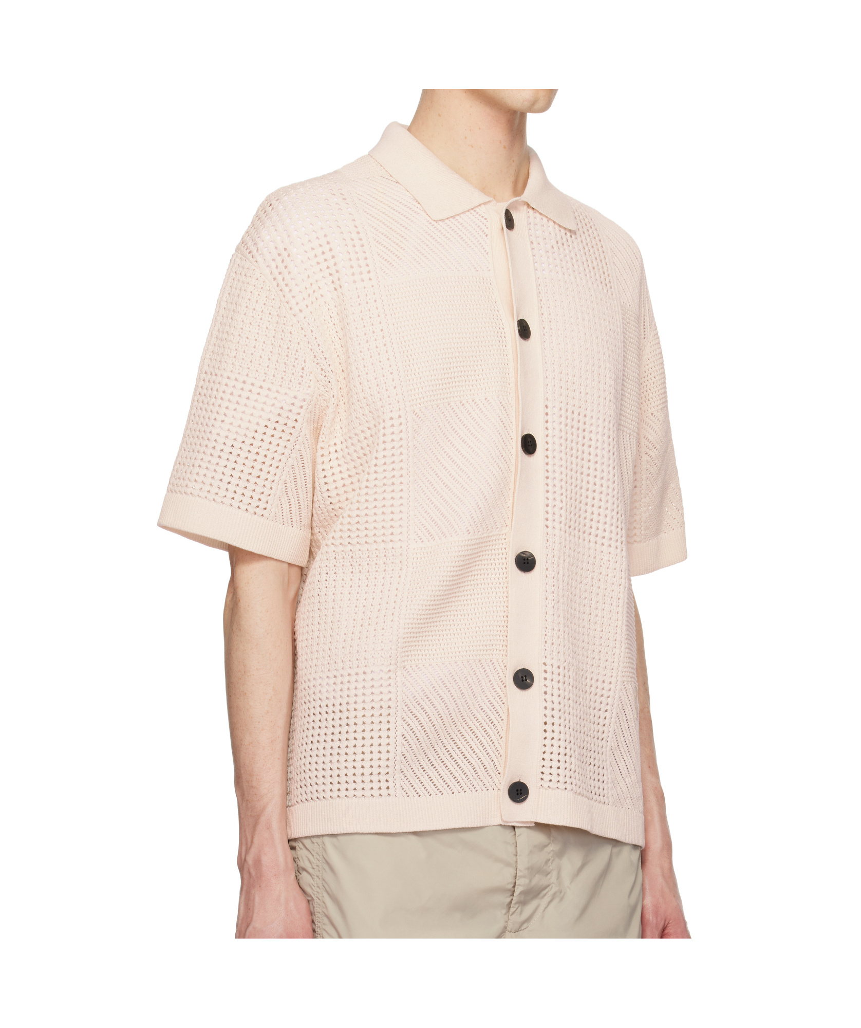 Wooyoungmi Open-knit Cotton Shirt In Nude