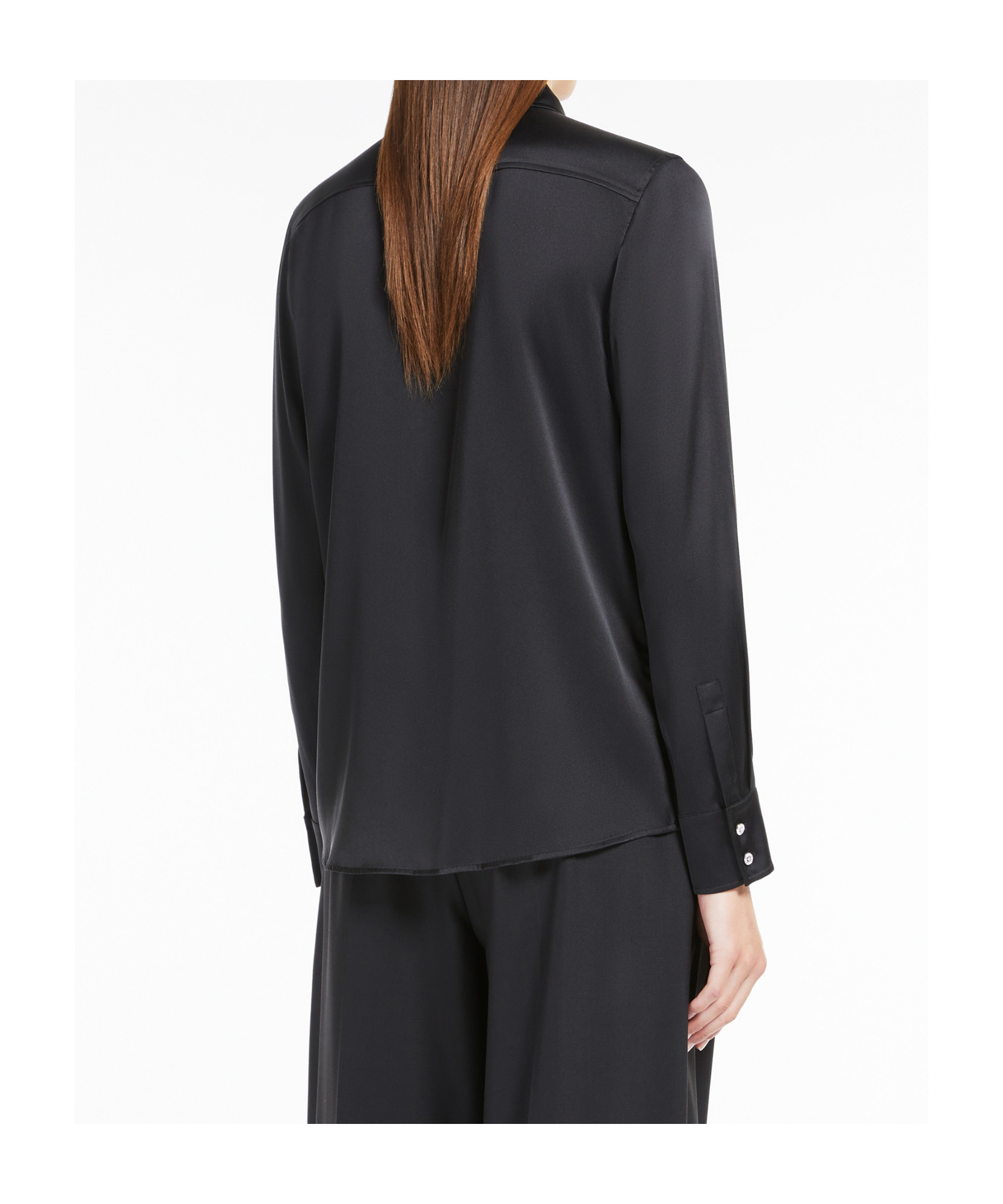 Max Mara Long-sleeved Shirt In Black