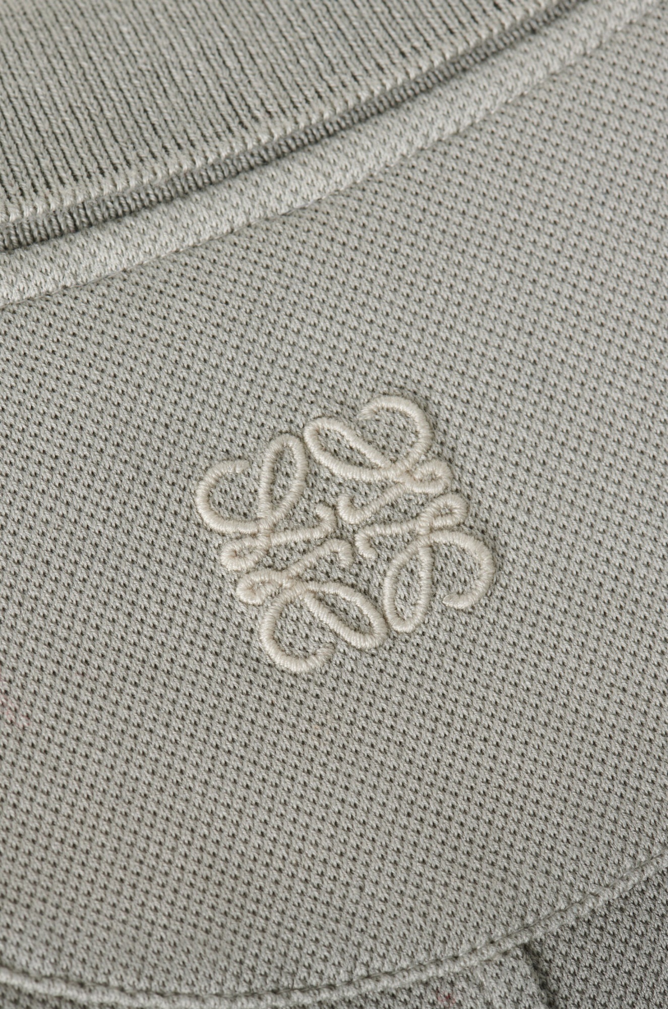 Loewe Faded-effect Short-sleeve Polo Shirt In Gray