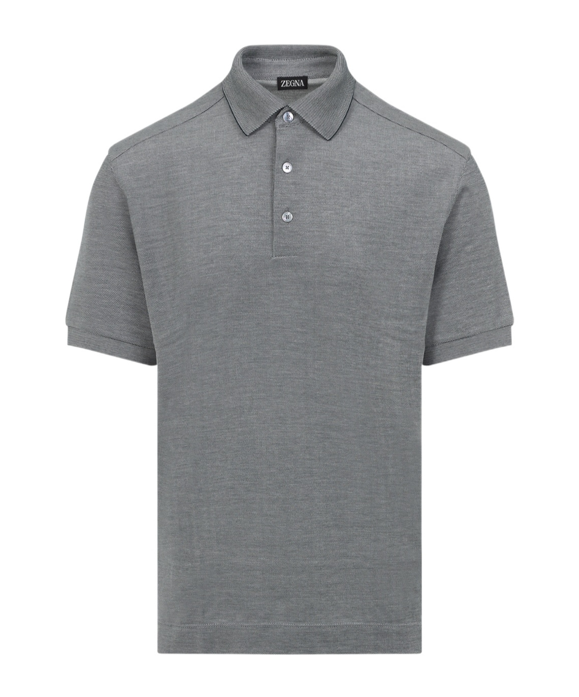 Shop Zegna Short-sleeved Polo Shirt In Gray