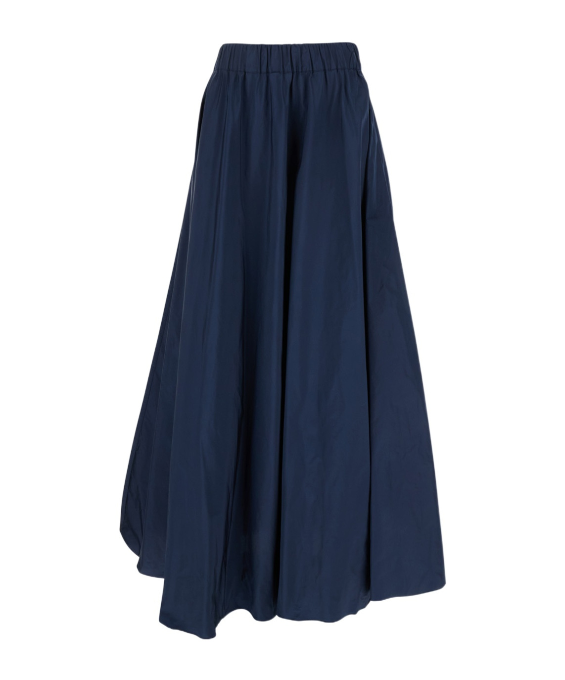P.a.r.o.s.h . Flowing Black Maxi Skirt With Elastic Waistband And Versatile Silhouette In Blue