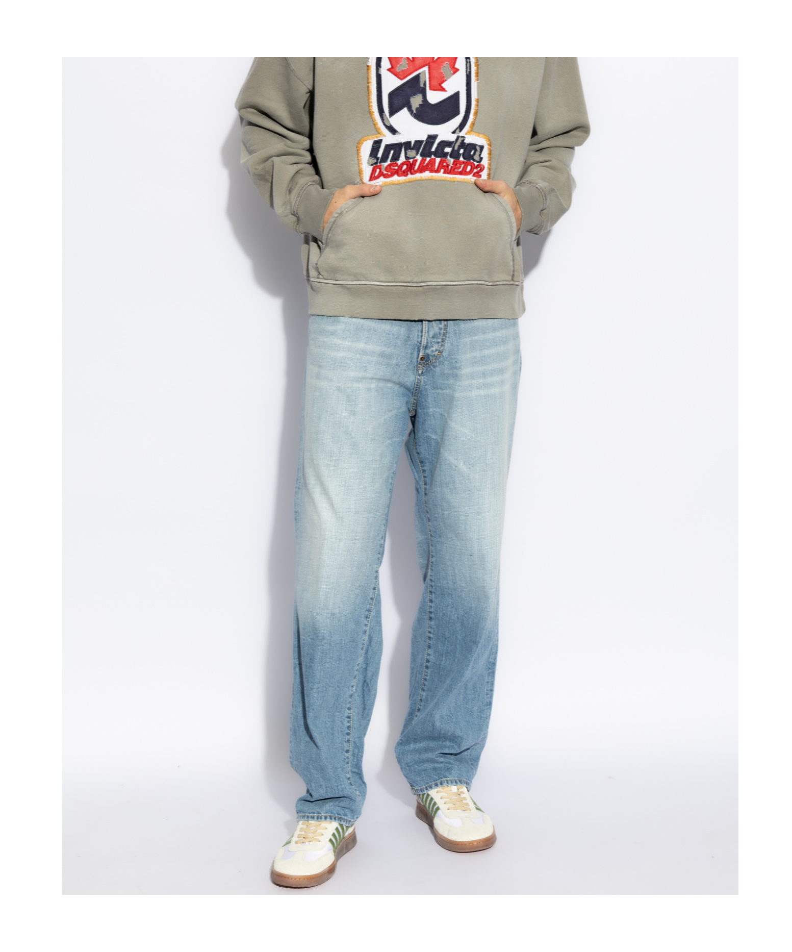 Dsquared2 Belt-loop Jeans In Blue