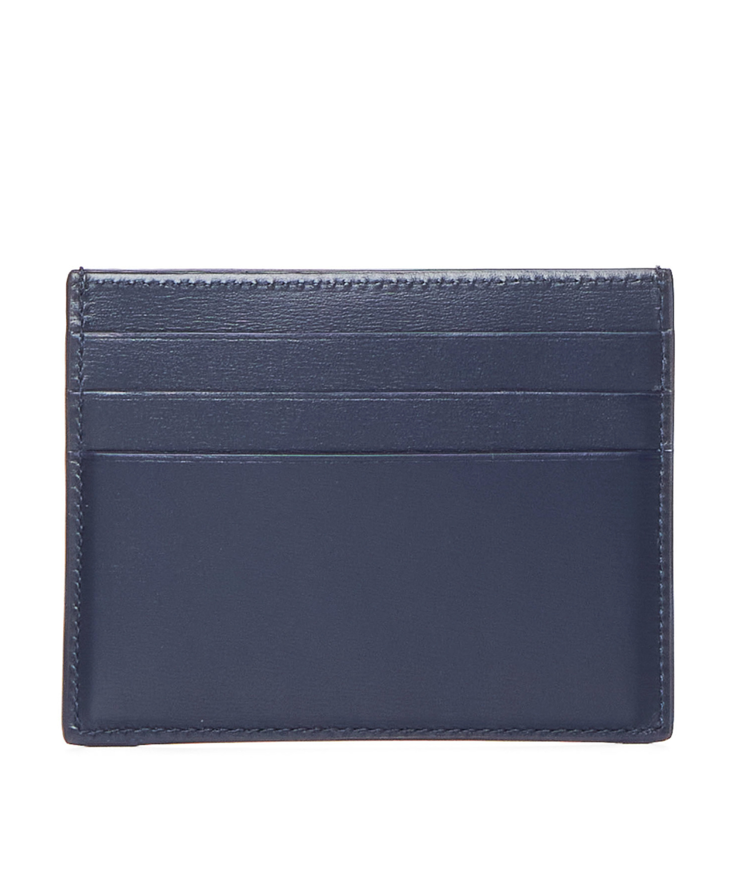 Ferragamo Florence Blue Card Holder With Logo Lettering On The Front In Leather Man In Black