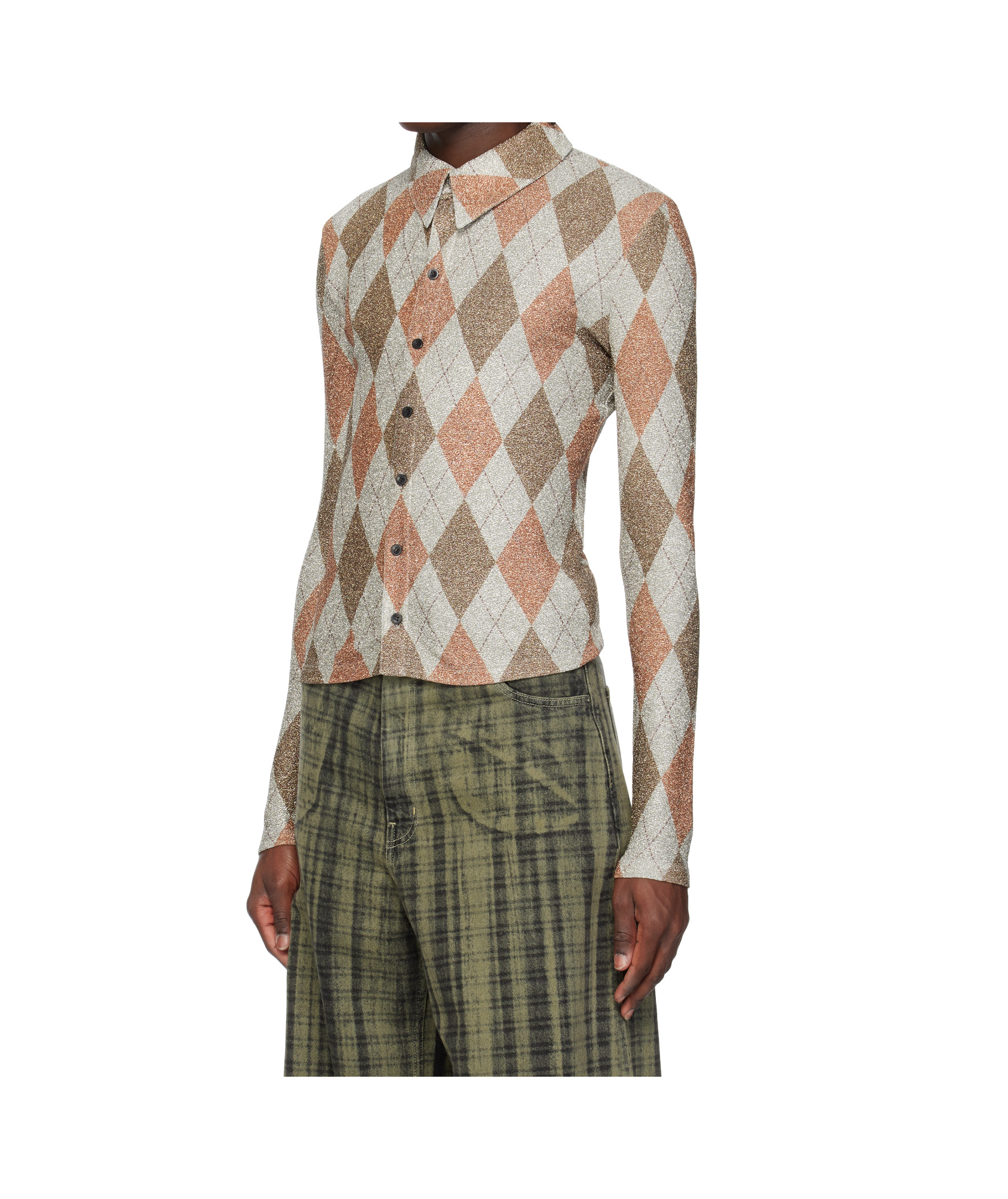 Egonlab Harry Print Fitted Shirt In Multi-color