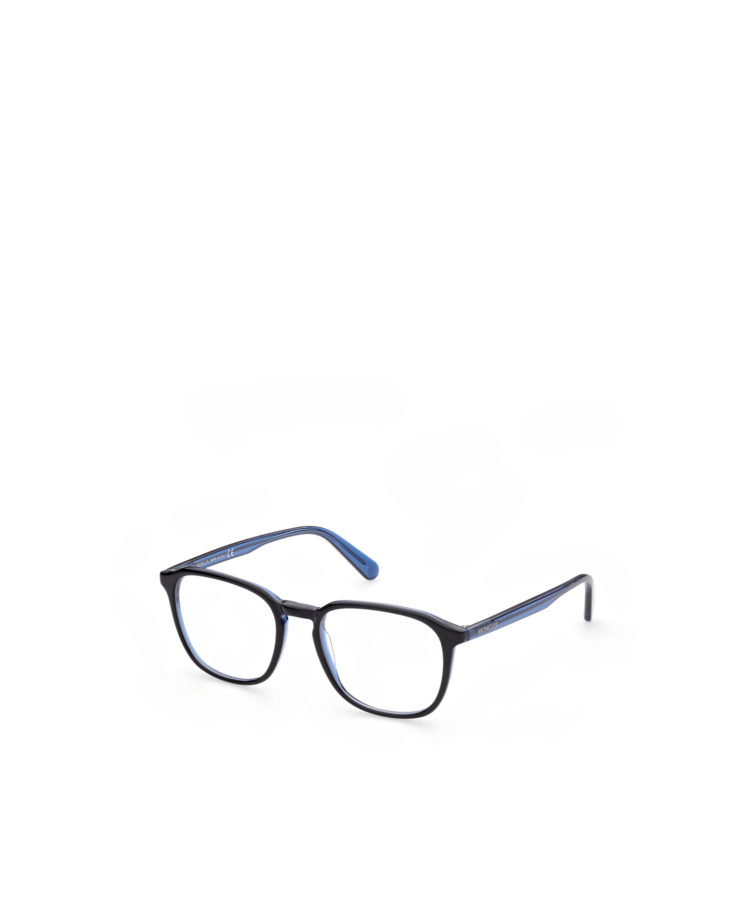 Moncler Logo-print Square-frame Glasses In Black