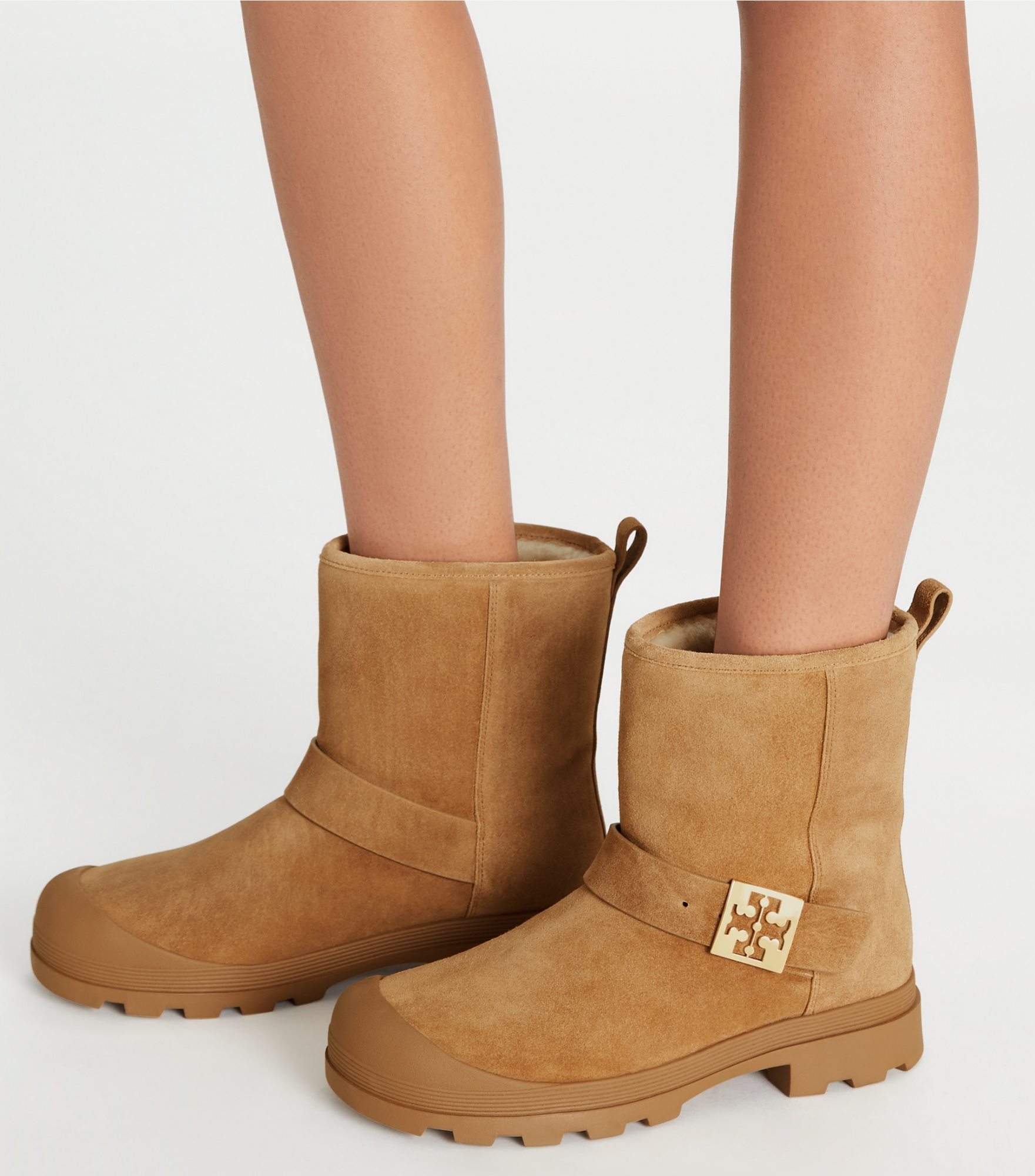 Tory Burch Mellow Shearling Boot In Brown