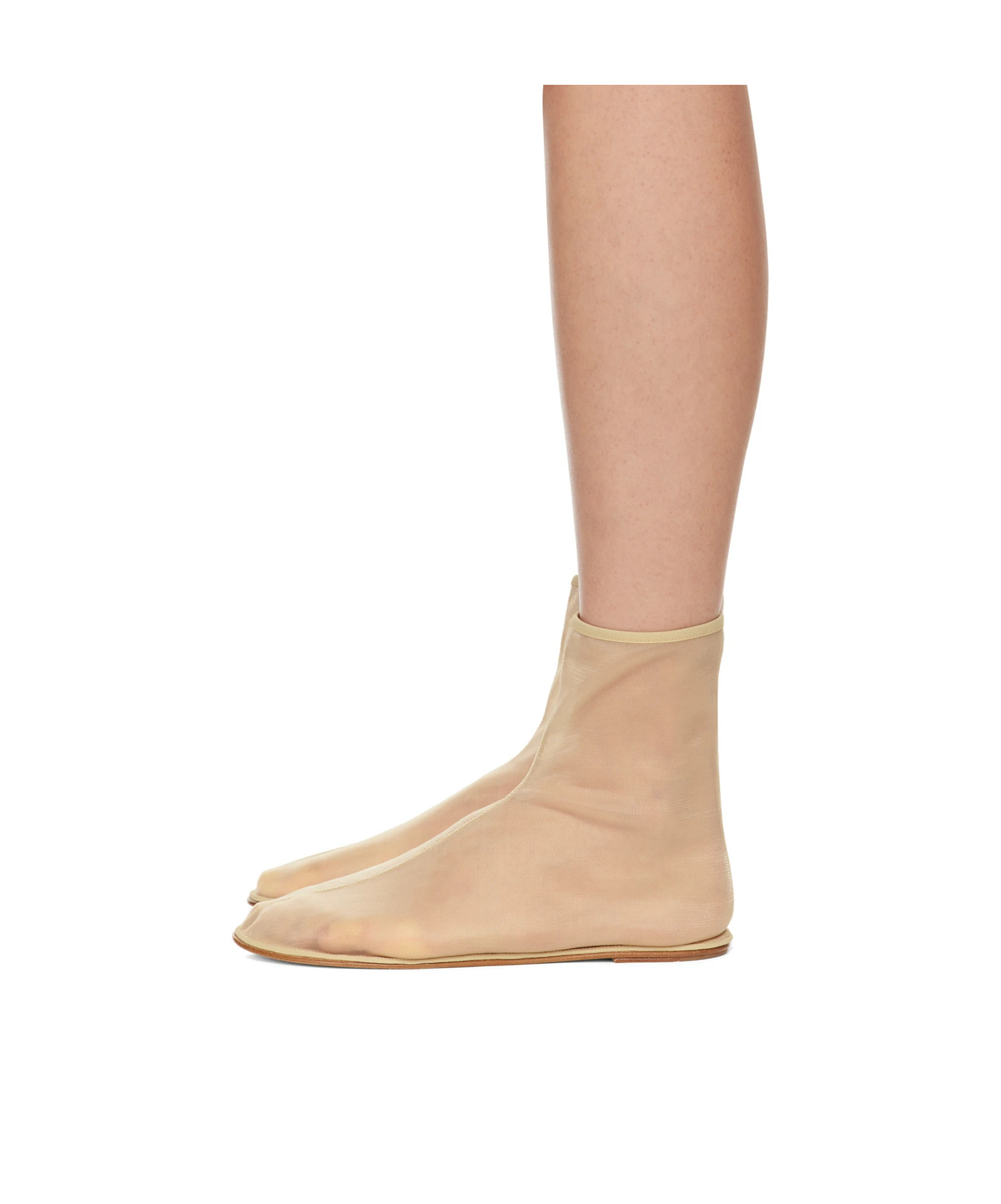 The Row Mesh Sock Boots In Nude