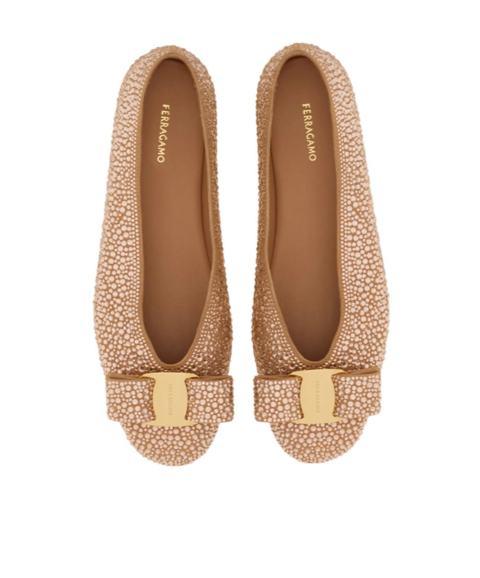 Ferragamo Vara Bow Ballet Flats In Multi