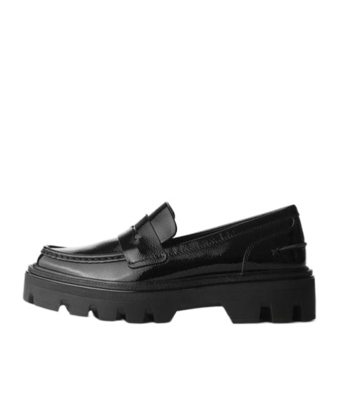 Rag & Bone Round Head Loafer Shoes In Black