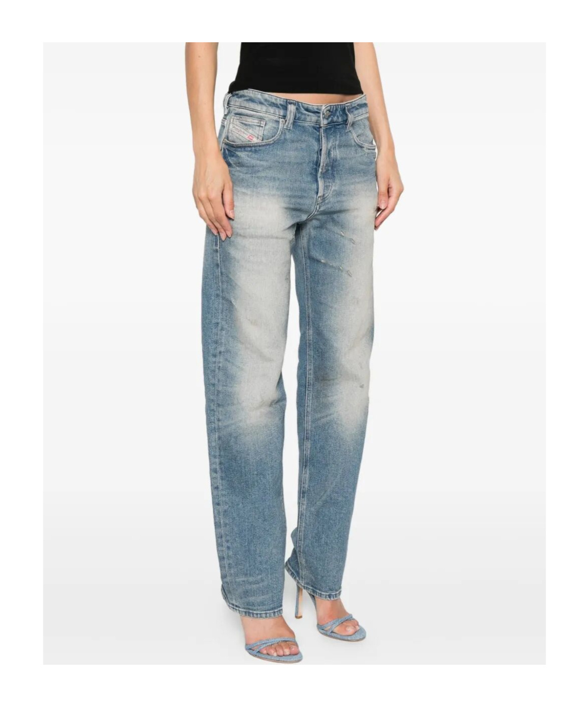Diesel 1988 D-ark 09m21 Faded-effect Jeans In Blue