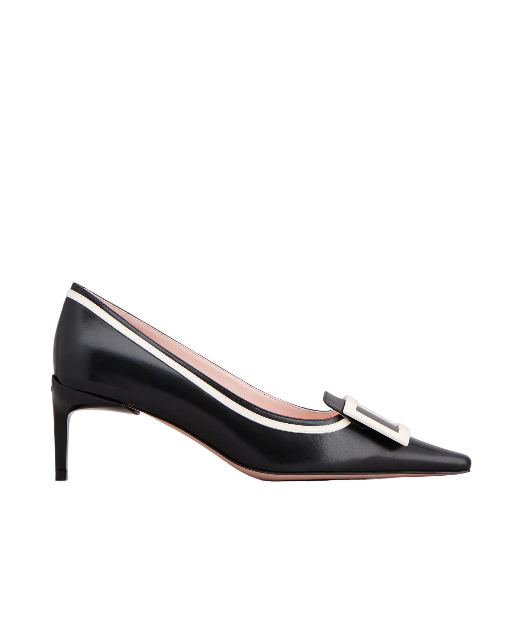 Shop Roger Vivier Viv' Canard Pumps In Leather In Black