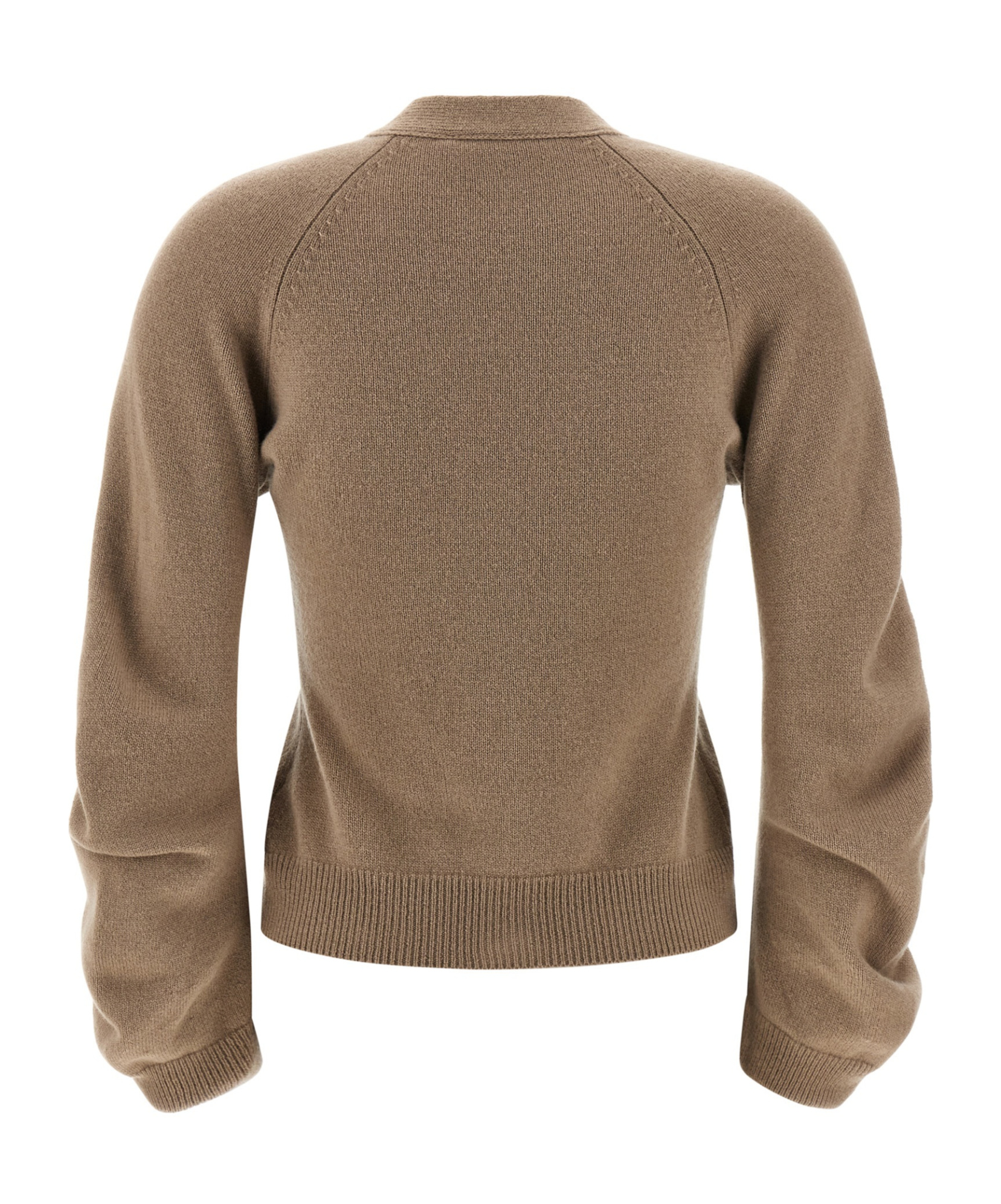 Nude Curved Sleeves Cardigan In Sand