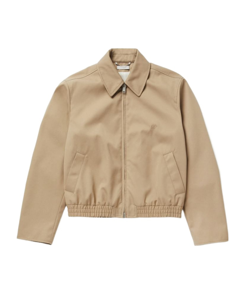 1989 Studio Logo Embroidered Zip-up Jacket In Beige