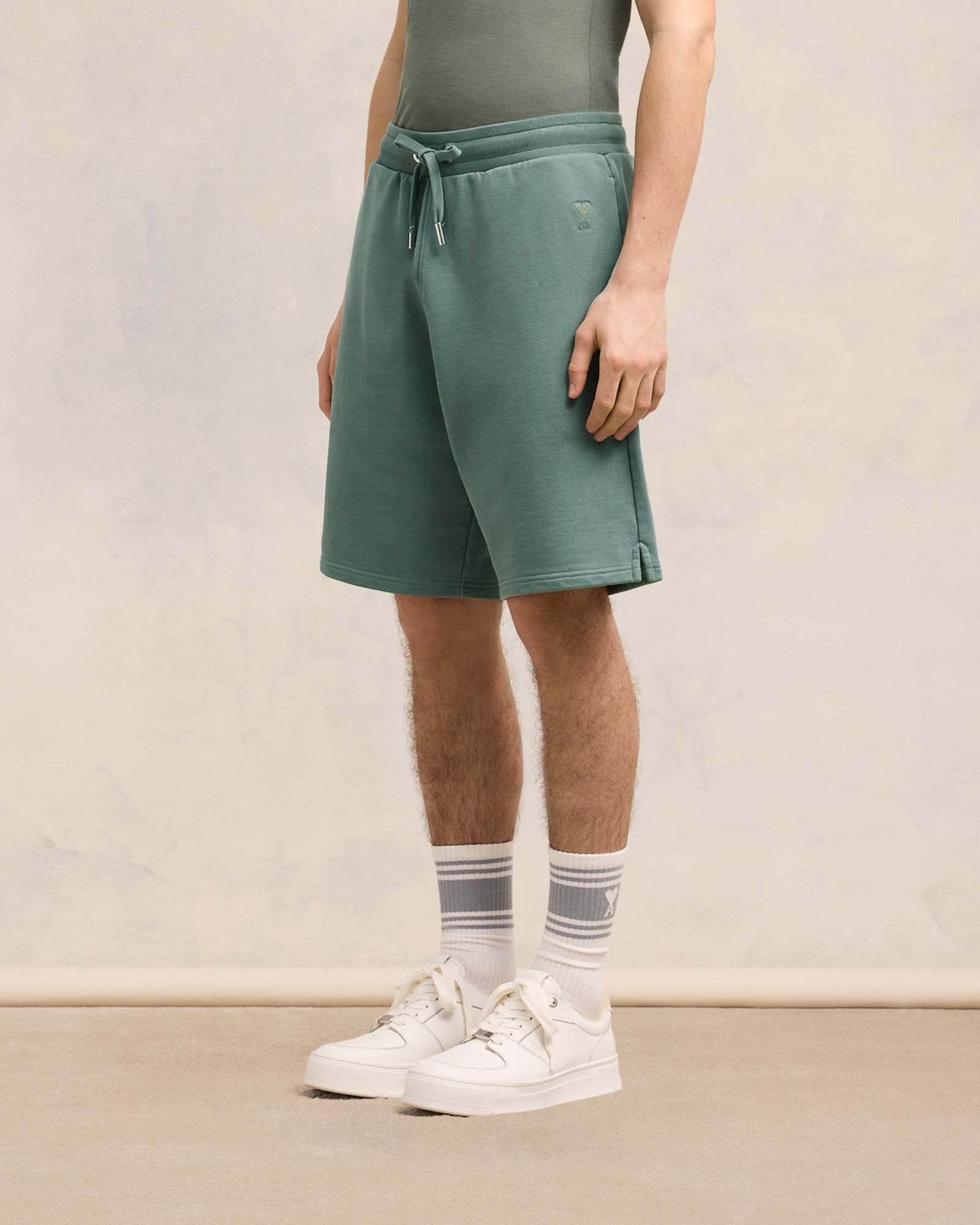Ami Alexandre Mattiussi Drawstring Shorts In Green