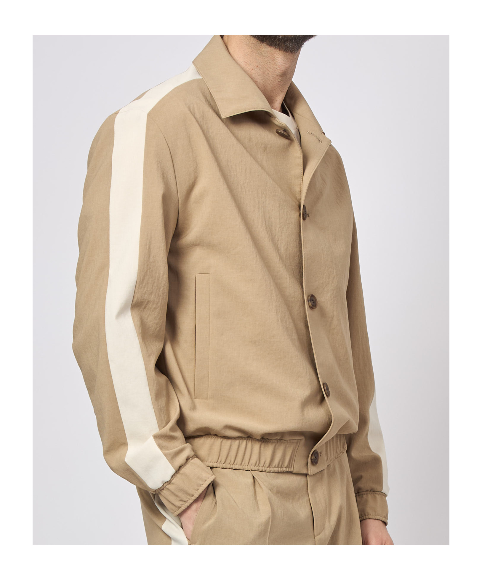 Hugo Boss Boss Beige Jacket With Buttons In Nude