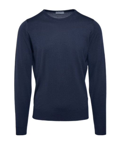 John Smedley Hatfield Knitted Sweater In Blue