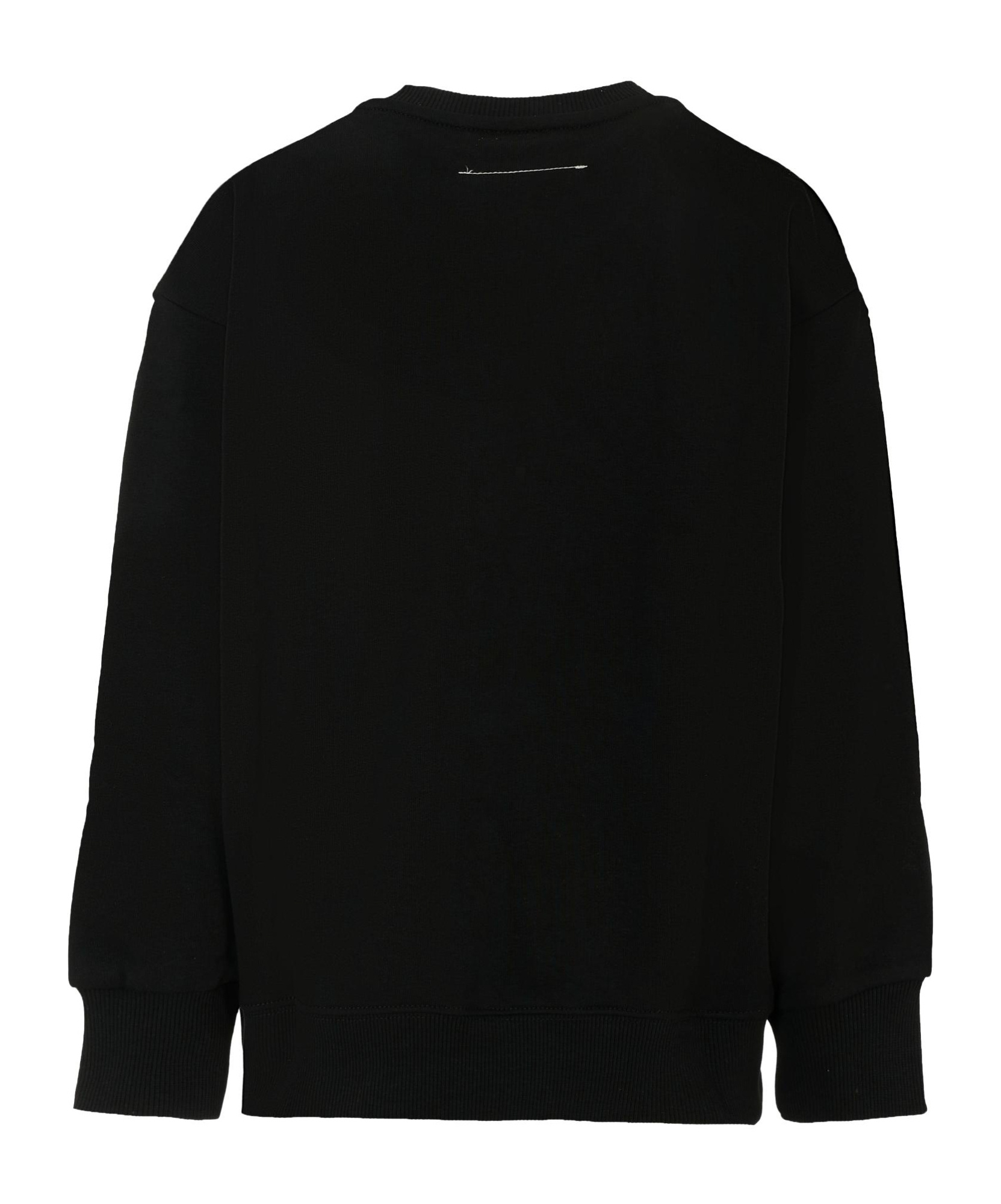 Mm6 Maison Margiela Black Sweatshirt For Kids With Logo In Black