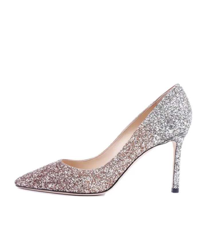 Jimmy Choo Pointed High Heels In Gray