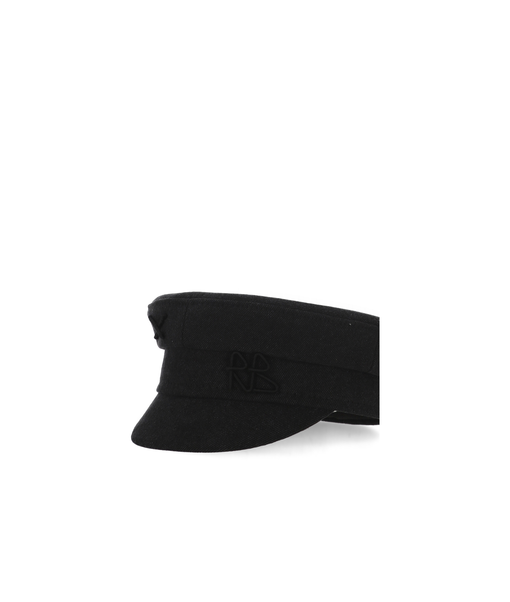 Ruslan Baginskiy Logo Embroidered Newsboy Hat In Black