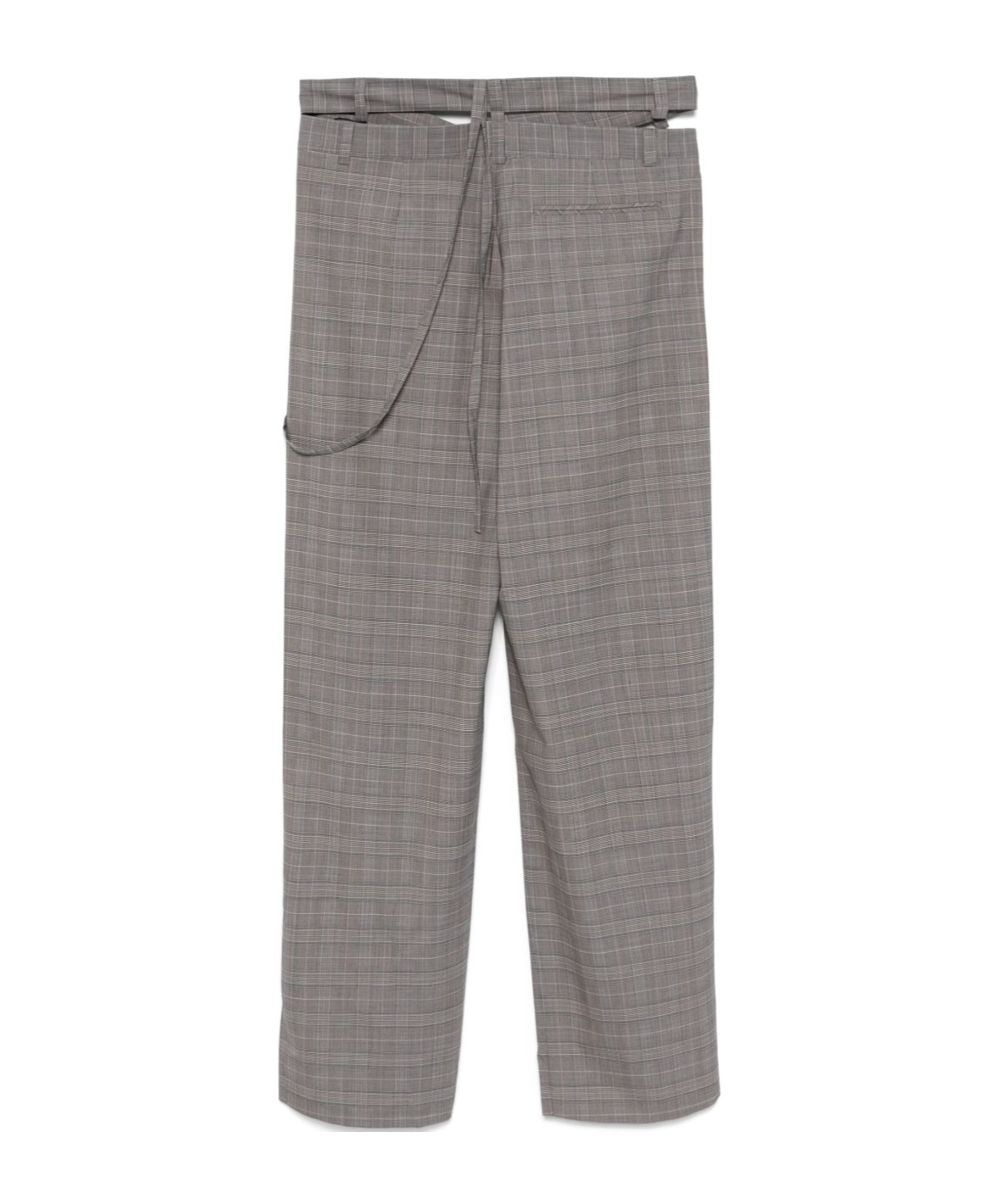 Ottolinger Wool Blend Wrap Trousers In Gray