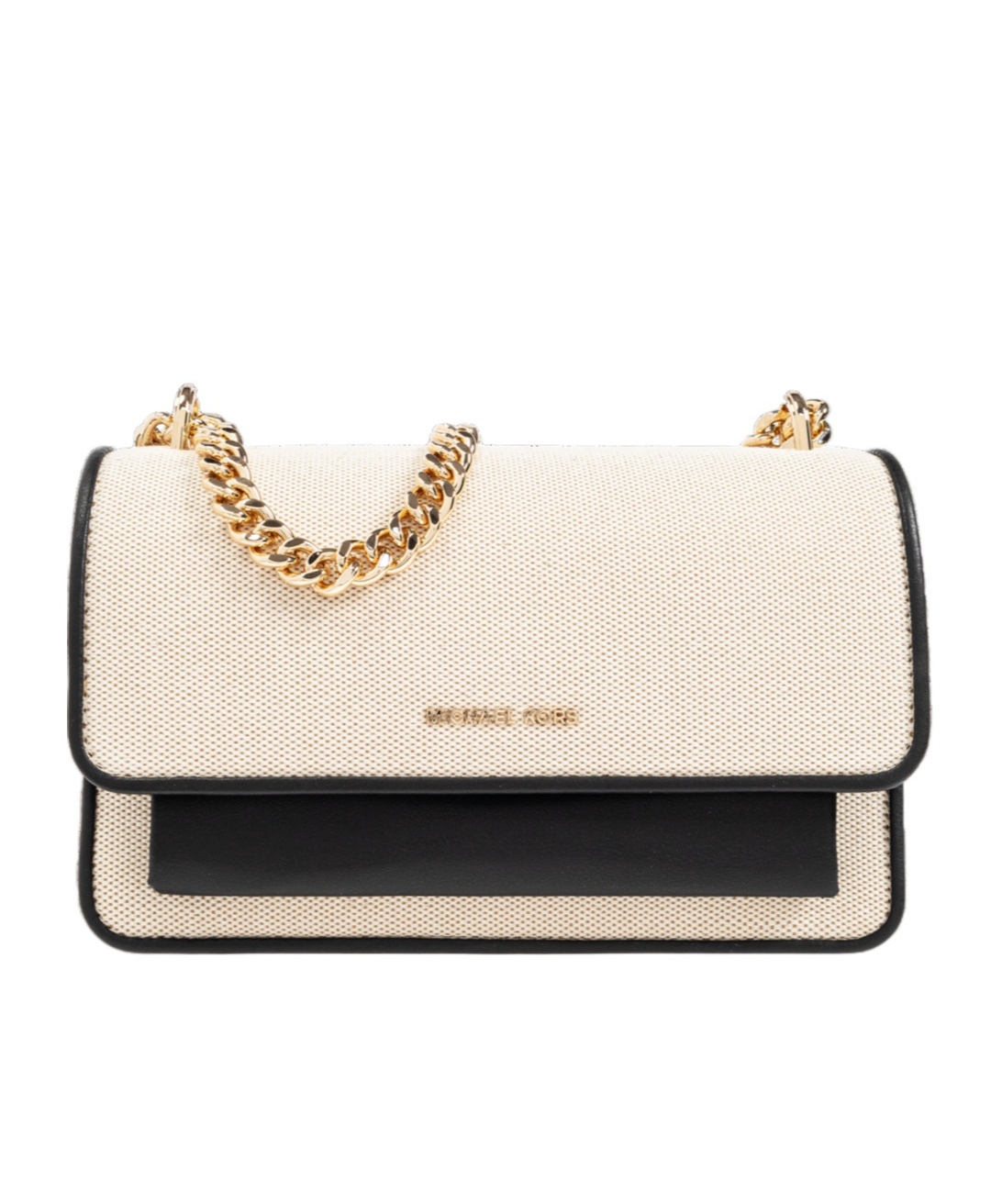 Shop Michael Michael Kors Chain-link Shoulder Bag In White