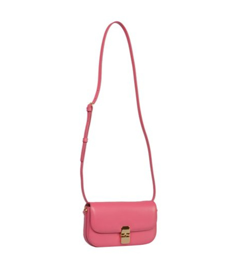 Shop Apc A.p.c. Chain-linked Shoulder Bag In Pink