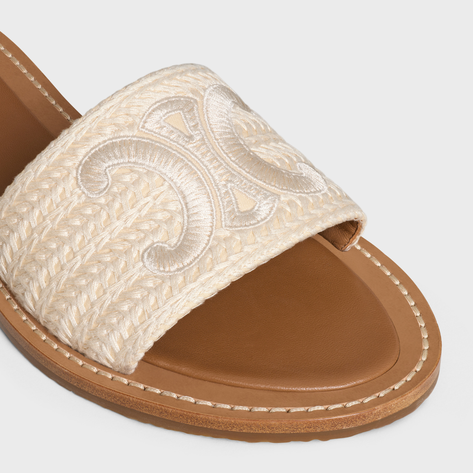 Celine Lympia Slippers In Nude