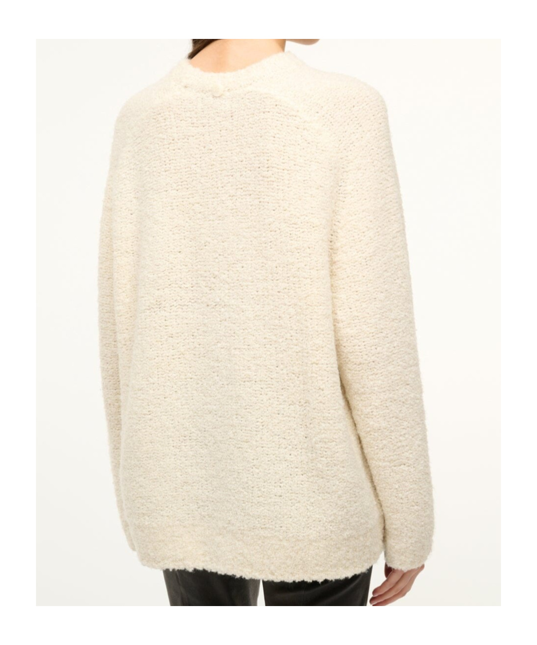 Shop Staud Long-sleeved Sweater In White