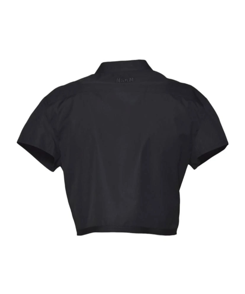 Msgm Ruffled Shirt In Black