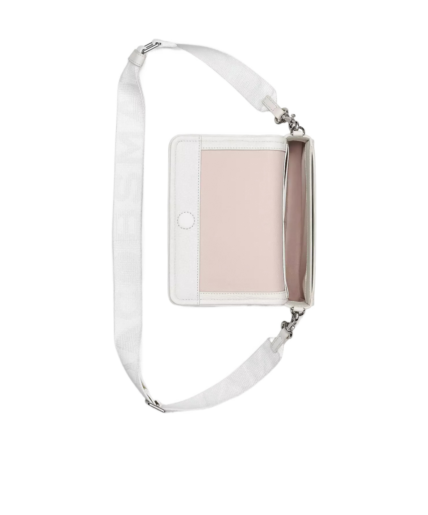 Marc Jacobs The Leather Mini Cotton Cross-body Bag In White