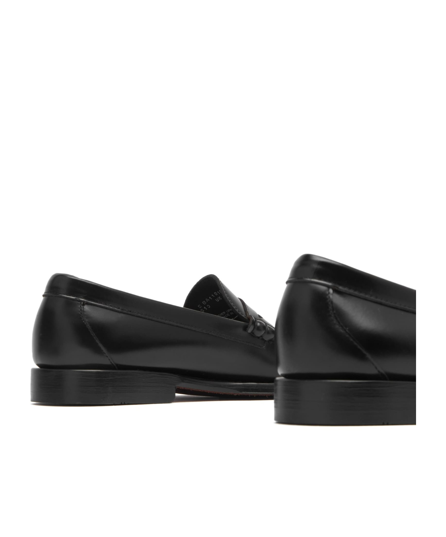G.h. Bass & Co. Round Head Loafer Shoes In Black