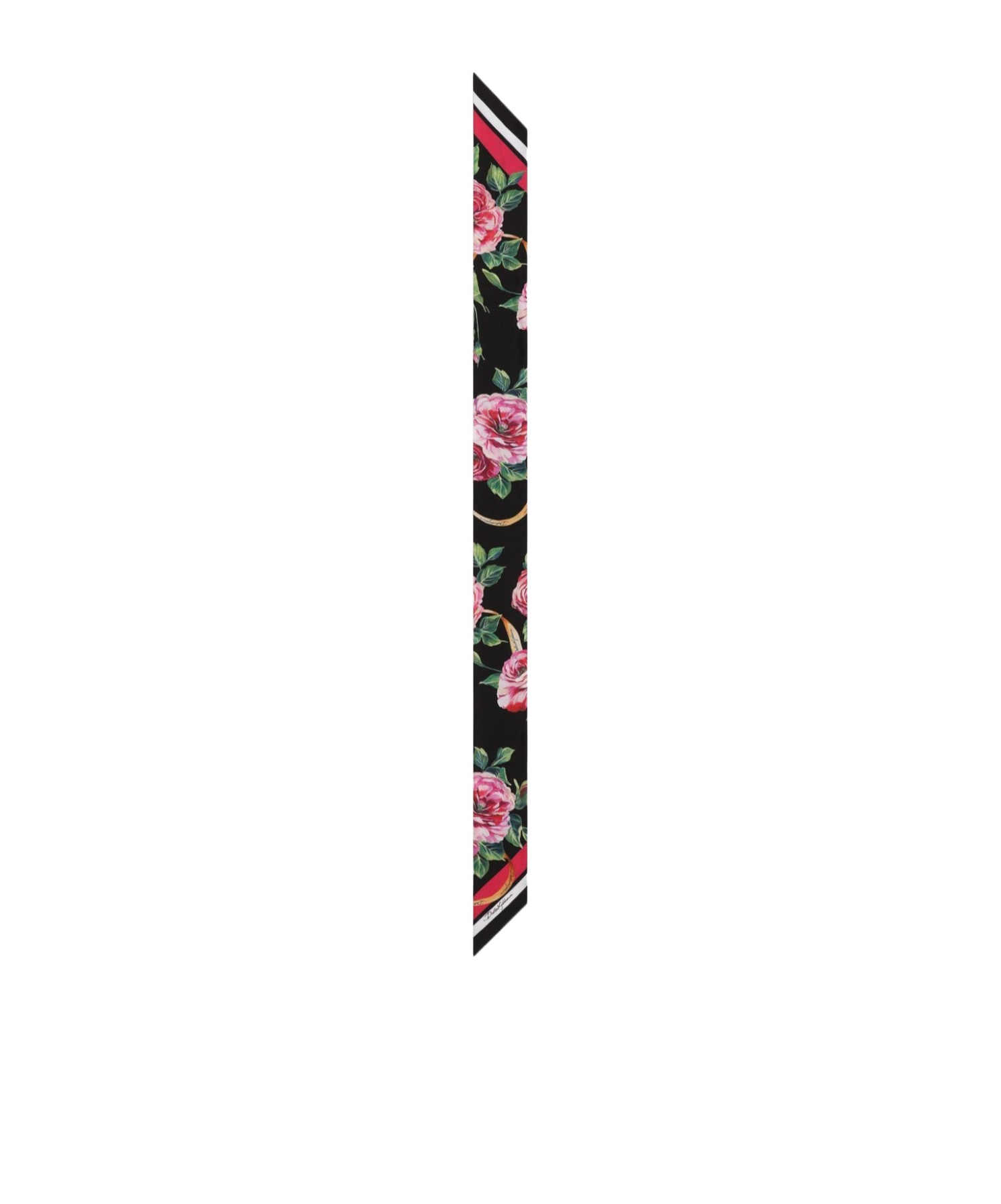 Dolce & Gabbana Floral-print Neckerchief In Black