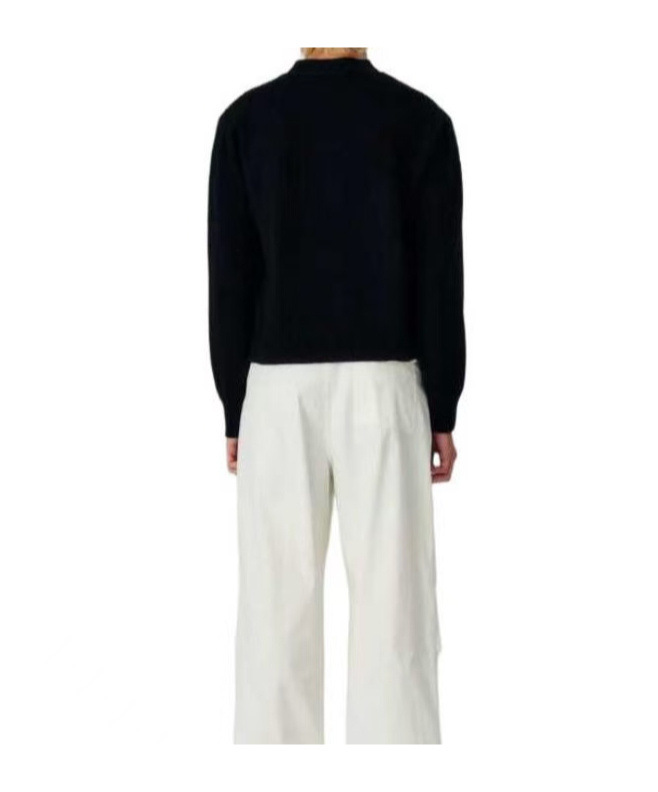 We11 Done Long-sleeved Knitted Cardigan In Black